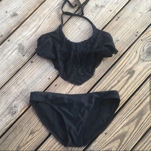 Xhiliration Bikini Top and Island Love Bikini Bottoms, size medium